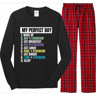 Ethereum My Perfect Day, Buy Crypto, Buy ETH, Funny Crypto Meme Long Sleeve Pajama Set