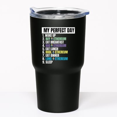 Ethereum My Perfect Day, Buy Crypto, Buy ETH, Funny Crypto Meme Tumbler