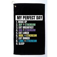 Ethereum My Perfect Day, Buy Crypto, Buy ETH, Funny Crypto Meme Golf Towel