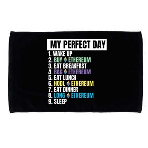 Ethereum My Perfect Day, Buy Crypto, Buy ETH, Funny Crypto Meme Microfiber Hand Towel