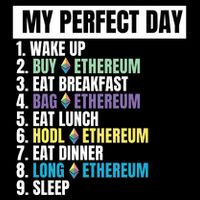Ethereum My Perfect Day, Buy Crypto, Buy ETH, Funny Crypto Meme Cropped Pullover Crew