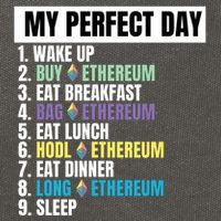 Ethereum My Perfect Day, Buy Crypto, Buy ETH, Funny Crypto Meme Cotton Canvas Backpack