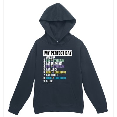 Ethereum My Perfect Day, Buy Crypto, Buy ETH, Funny Crypto Meme Urban Pullover Hoodie