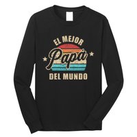 El Mejor Papá Del Mundo Para Dia Del Padre Vintage Retro Long Sleeve Shirt