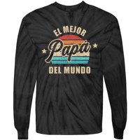 El Mejor Papá Del Mundo Para Dia Del Padre Vintage Retro Tie-Dye Long Sleeve Shirt