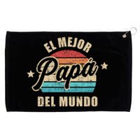 El Mejor Papá Del Mundo Para Dia Del Padre Vintage Retro Grommeted Golf Towel