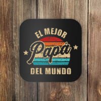 El Mejor Papá Del Mundo Para Dia Del Padre Vintage Retro Coaster