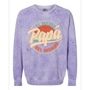 El Mejor Papa Del Mundo CumpleañOs Regalo Del DíA Del Padre Colorblast Crewneck Sweatshirt