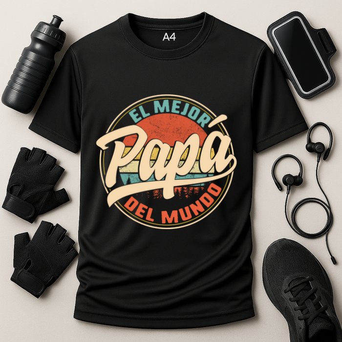 El Mejor Papa Del Mundo CumpleañOs Regalo Del DíA Del Padre Cooling Performance Crew T-Shirt