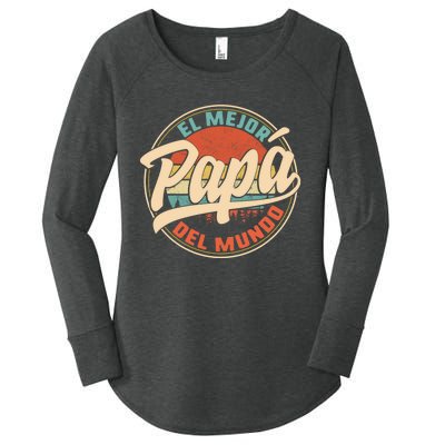 El Mejor Papa Del Mundo CumpleañOs Regalo Del DíA Del Padre Women's Perfect Tri Tunic Long Sleeve Shirt