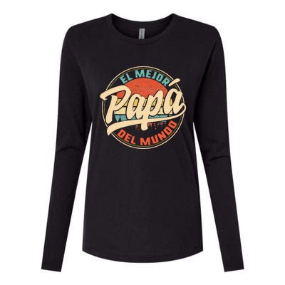 El Mejor Papa Del Mundo cumpleaños regalo del día del padre Womens Cotton Relaxed Long Sleeve T-Shirt