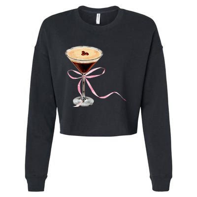 Espresso Martini P.I.N.K Bow Cropped Pullover Crew