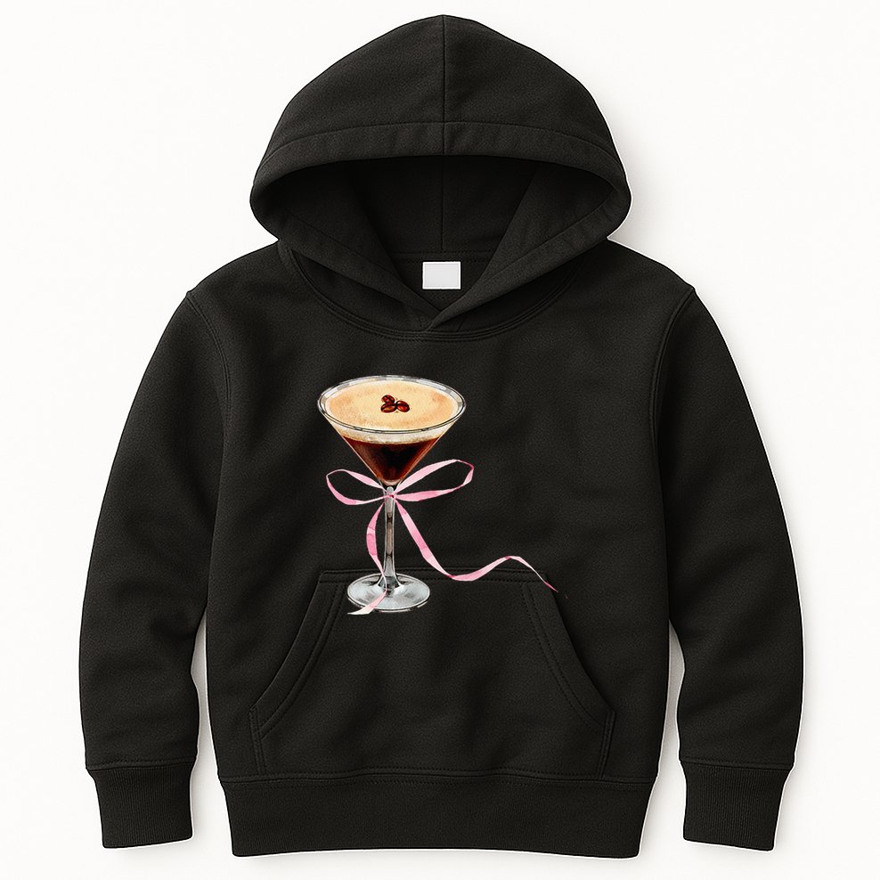 Espresso Martini P.I.N.K Bow Kids Hoodie