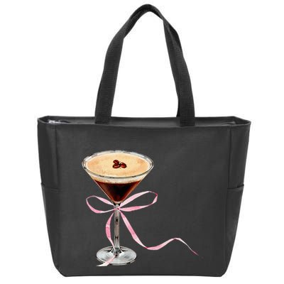 Espresso Martini P.I.N.K Bow Zip Tote Bag