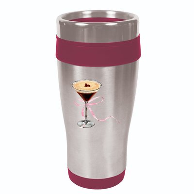 Espresso Martini P.I.N.K Bow 16oz Travel Tumbler