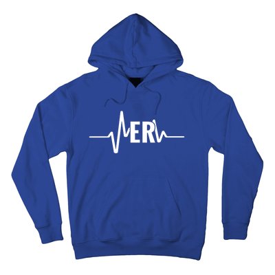 Emergency Medicine Physician Nurse Er Heartbeat Gift Hoodie