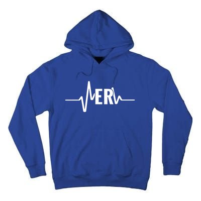 Emergency Medicine Physician Nurse Er Heartbeat Gift Tall Hoodie