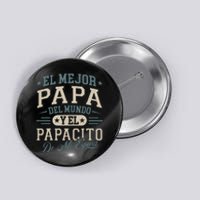 El Mejor Papa Del Mundo Camiseta En Espanol Padre Latino Button