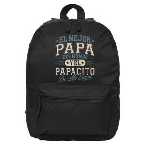 El Mejor Papa Del Mundo Camiseta En Espanol Padre Latino 16 in Basic Backpack