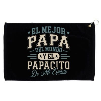 El Mejor Papa Del Mundo Camiseta En Espanol Padre Latino Grommeted Golf Towel