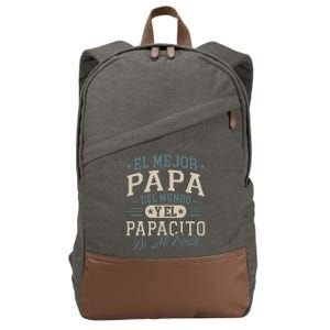 El Mejor Papa Del Mundo Camiseta En Espanol Padre Latino Cotton Canvas Backpack