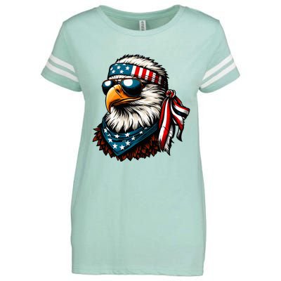 Eagle Mullet Patriotic 4th Of July Patriot Usa Enza Ladies Jersey Football T-Shirt