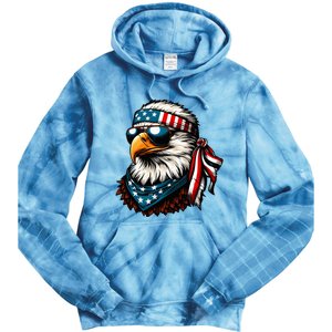 Eagle Mullet Patriotic 4th Of July Patriot Usa American Flag Tie Dye Hoodie