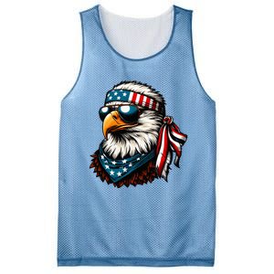 Eagle Mullet Patriotic 4th Of July Patriot Usa American Flag Mesh Reversible Basketball Jersey Tank