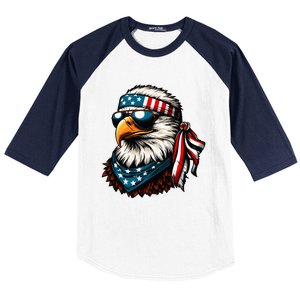 Eagle Mullet Patriotic 4th Of July Patriot Usa American Flag Baseball Sleeve Shirt