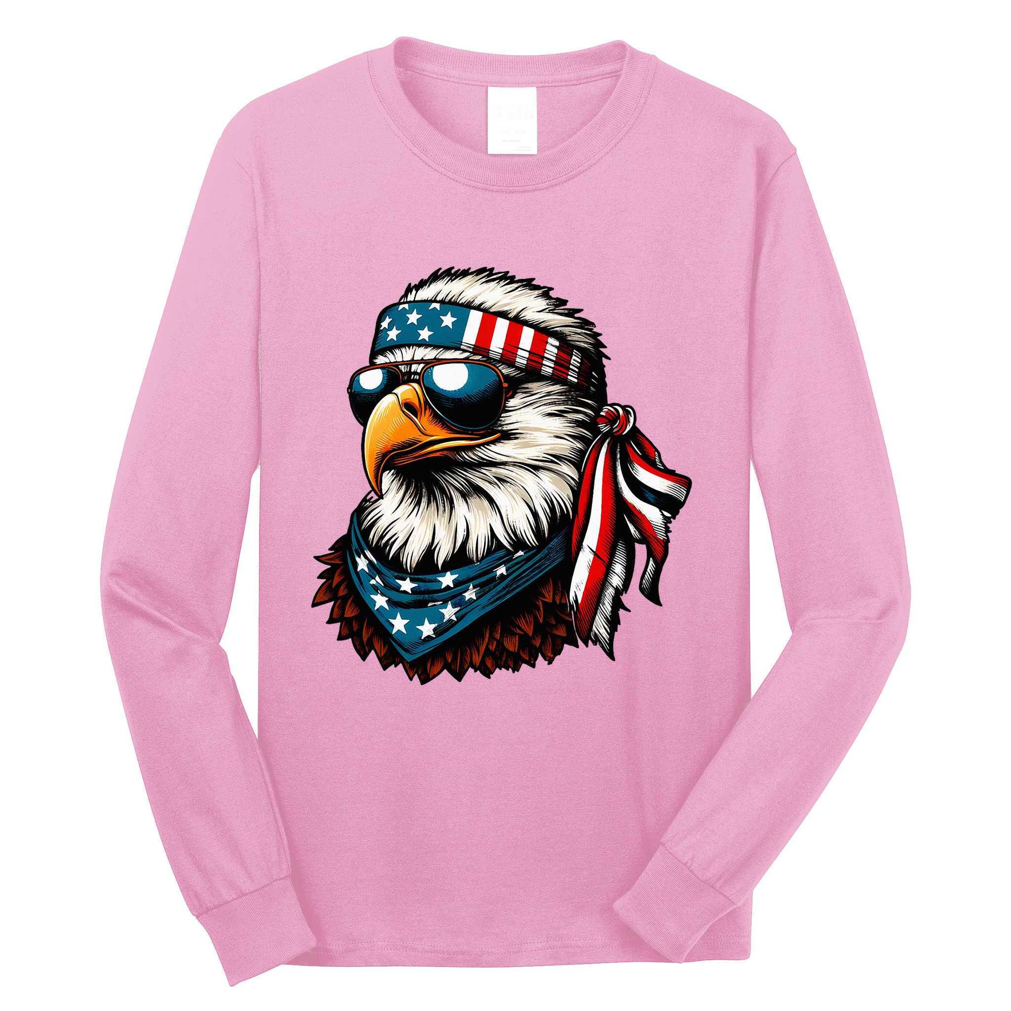 Eagle Mullet Patriotic 4th Of July Patriot Usa American Flag Long Sleeve Shirt