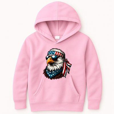 Eagle Mullet Patriotic 4th Of July Patriot Usa American Flag Kids Hoodie