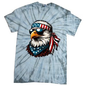 Eagle Mullet Patriotic 4th Of July Patriot Usa American Flag Tie-Dye T-Shirt