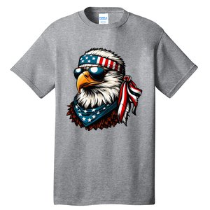 Eagle Mullet Patriotic 4th Of July Patriot Usa American Flag Tall T-Shirt