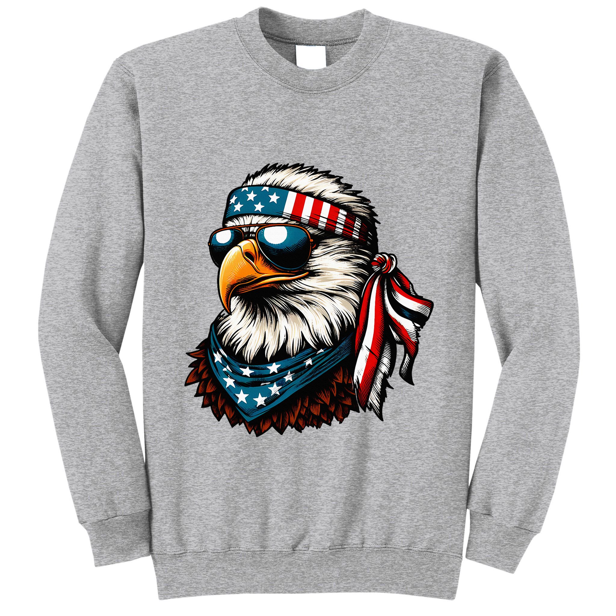Eagle Mullet Patriotic 4th Of July Patriot Usa American Flag Tall Sweatshirt