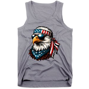 Eagle Mullet Patriotic 4th Of July Patriot Usa American Flag Tank Top