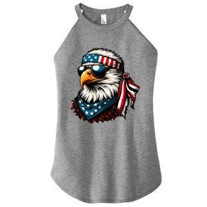 Eagle Mullet Patriotic 4th Of July Patriot Usa American Flag Women's Perfect Tri Rocker Tank