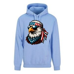 Eagle Mullet Patriotic 4th Of July Patriot Usa American Flag Unisex Surf Hoodie