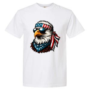 Eagle Mullet Patriotic 4th Of July Patriot Usa American Flag Garment-Dyed Heavyweight T-Shirt