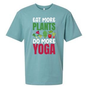 Eat More Plants Do More Yoga Humor Joke Tee For Vegetarians Great Gift Sueded Cloud Jersey T-Shirt