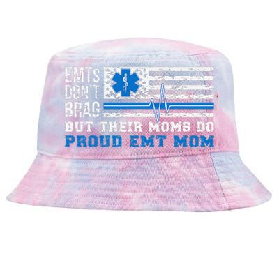 EMT Mom Proud Emergency Medical Technician Mama Tie-Dyed Bucket Hat