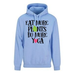 Eat More Plants Do More Yoga Vegan Workout Cute Gift Unisex Surf Hoodie