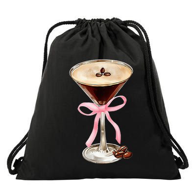 Espresso Martini P.I.N.K Bow Drawstring Bag