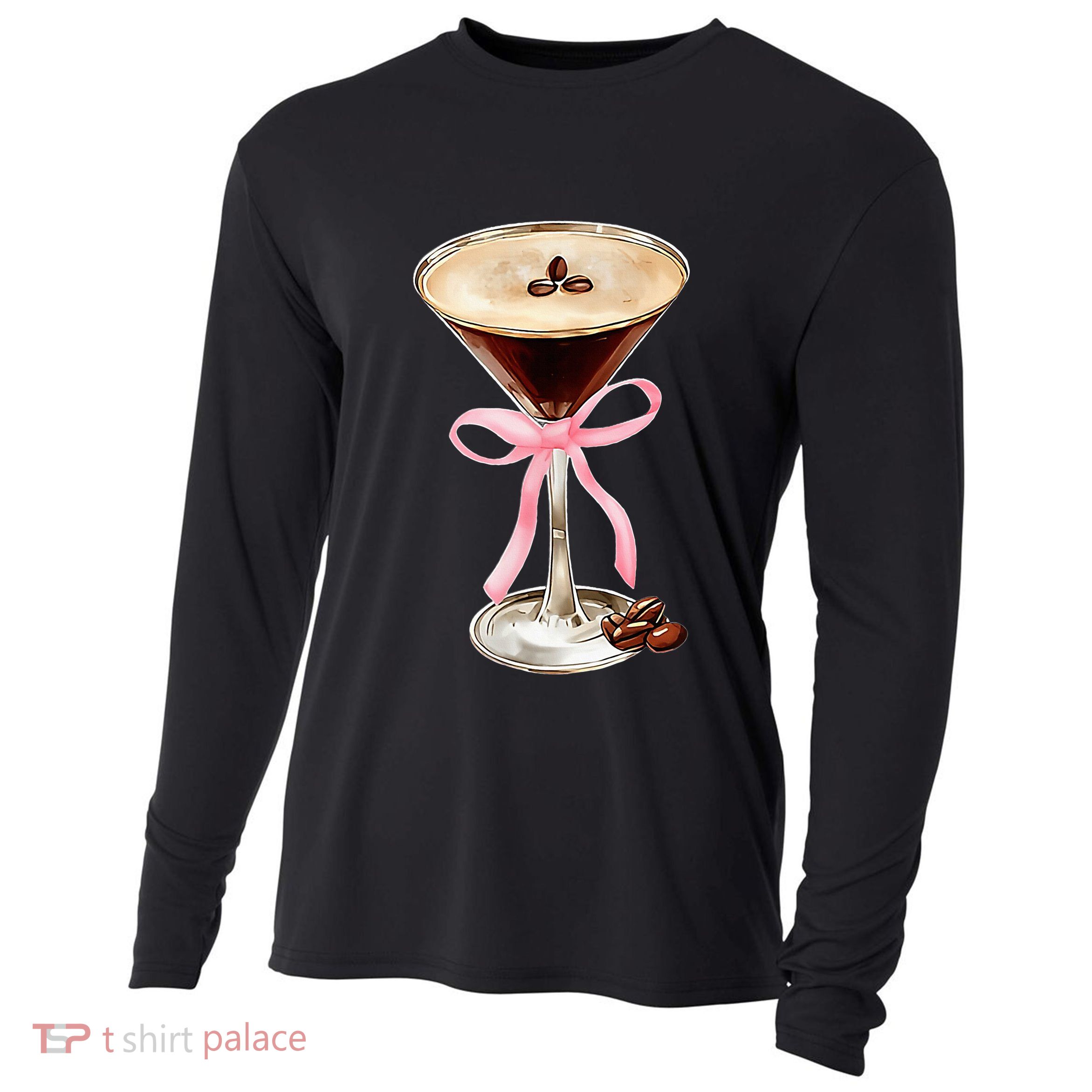 Espresso Martini P.I.N.K Bow Cooling Performance Long Sleeve Crew