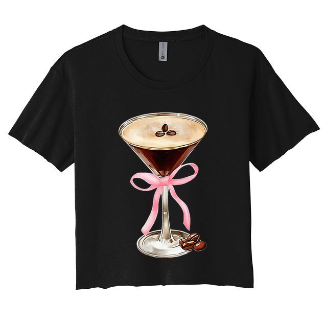 Espresso Martini P.I.N.K Bow Women's Crop Top Tee