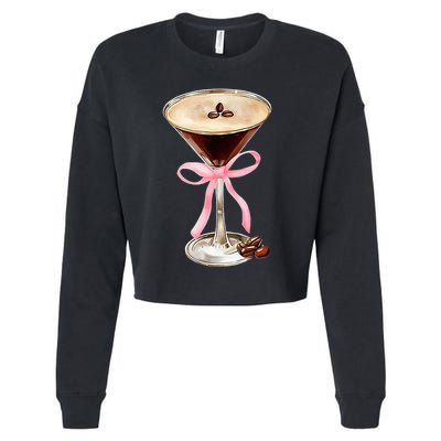 Espresso Martini P.I.N.K Bow Cropped Pullover Crew
