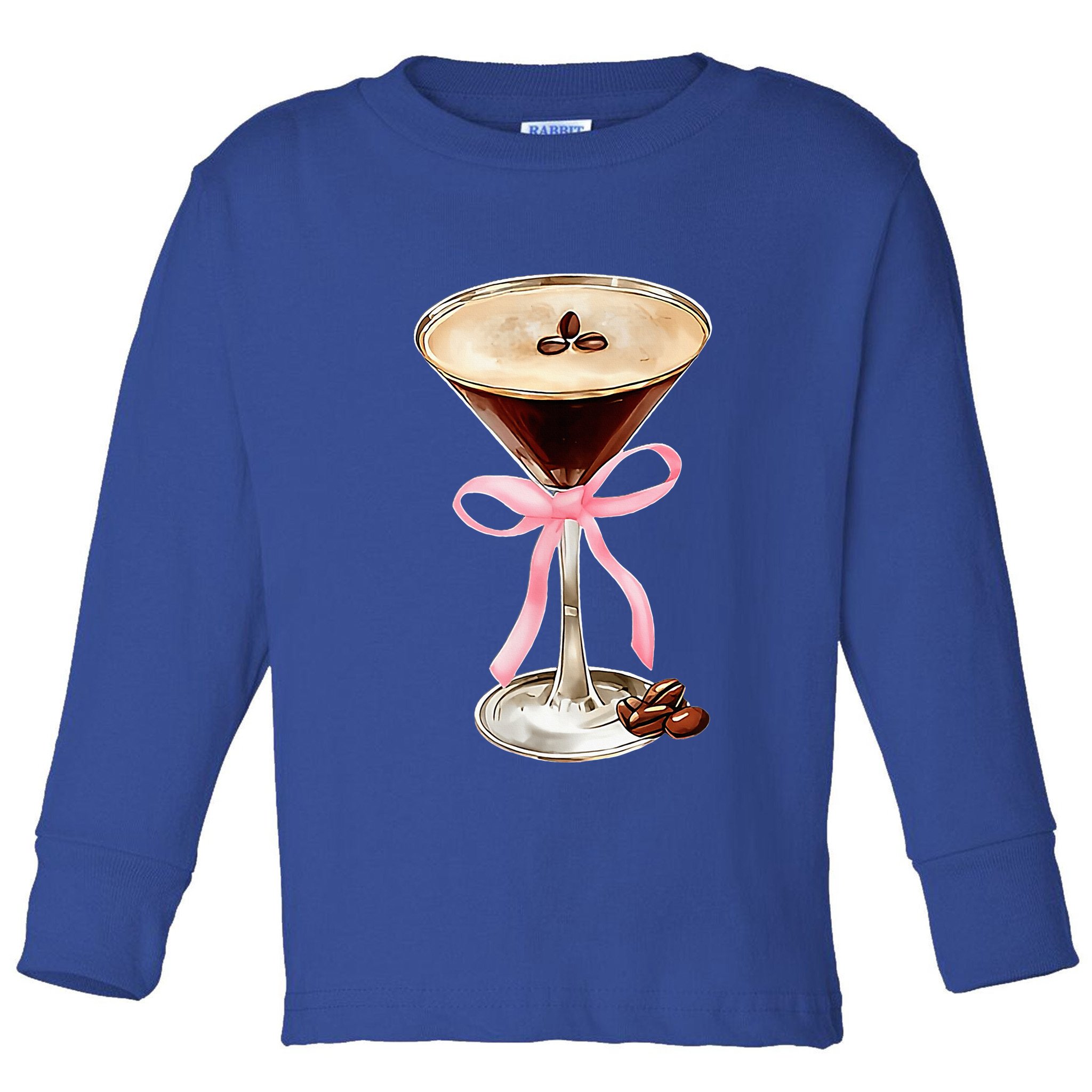 Espresso Martini P.I.N.K Bow Toddler Long Sleeve Shirt