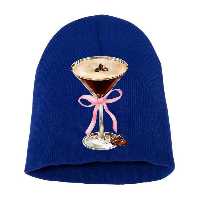 Espresso Martini P.I.N.K Bow Short Acrylic Beanie