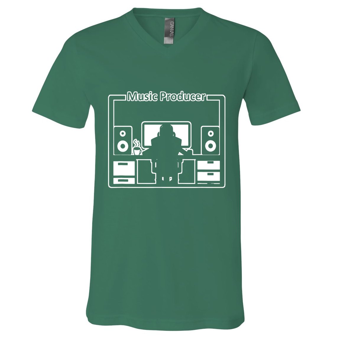Electronic Music Producer Beatmaker V-Neck T-Shirt