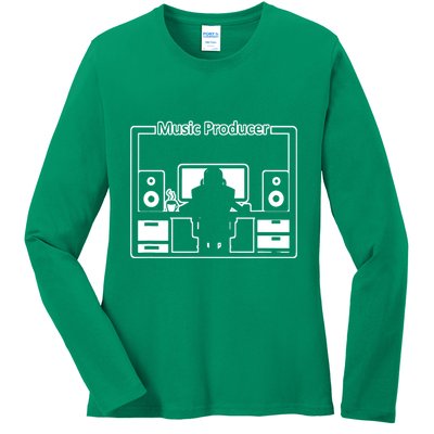 Electronic Music Producer Beatmaker Ladies Long Sleeve Shirt