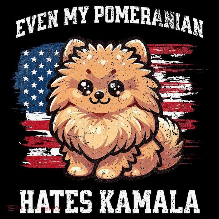 Even My Pomeranian Hates Kamala Funny Election Republican T-Shirt